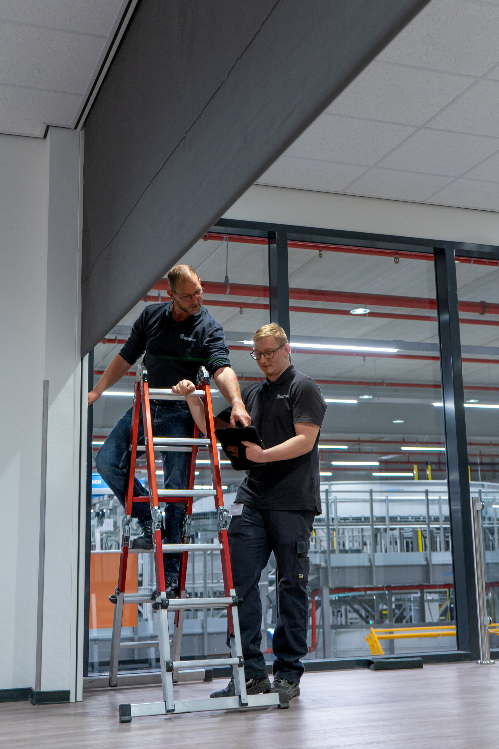 Gerrit en Tycho aan het werk